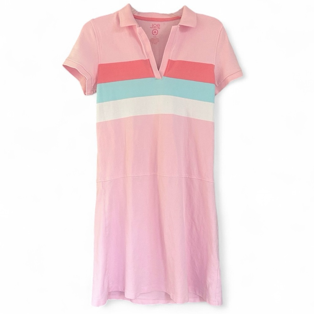 JOE FRESH Polo Dress Y2K Pastel Colorblock Retro Sporty Preppy Coquette | Size M - Picture 1 of 11